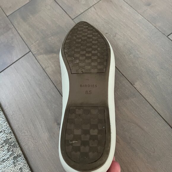 Birdies The Goldfinch Ecru Leather Ballet Flats - Picture 4 of 9